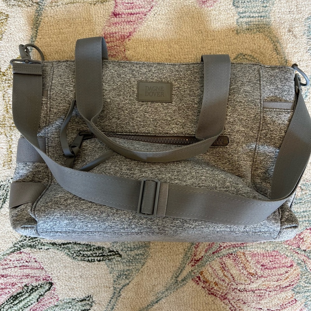 DAGNE DOVER Wade Neoprene Diaper Tote in Heather Grey ($215)